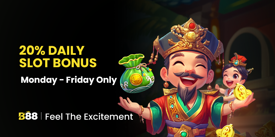 B88 20% Daily Slot Bonus